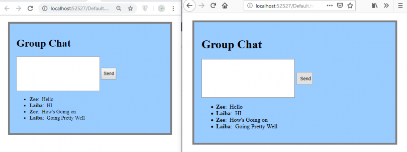 Asp net c private chats